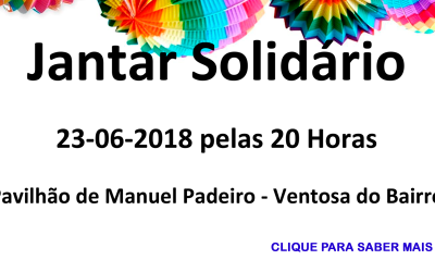 Jantar Solidário – 23 de junho de 2018